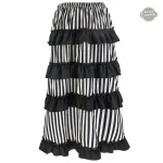 Jupe à volants style gothique avec laçage