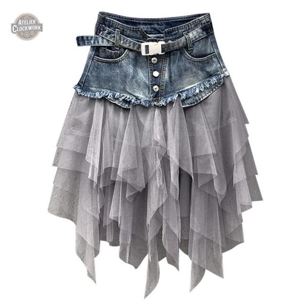 jupe-jean-tulle-steampunk-store-1 Jupe Jean et Tulle - Style Westwood