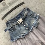 Jupe en tulle et denim, style vintage revisité