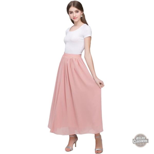 Jupe Longue Taille Haute - Bohème Mousseline - vue 2