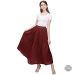 Style bohème avec jupe longue en mousseline