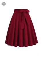 Jupe longue Wanda Jackson avec motifs vintage