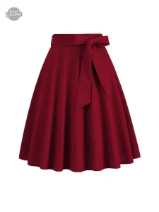 Jupe longue Wanda Jackson avec motifs vintage