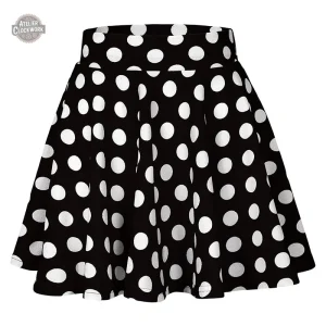 Jupe Fifties à pois en style steampunk femme