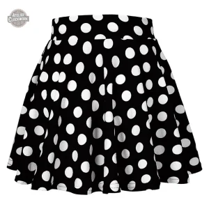 Jupe à pois inspirée des années 50 pour femme