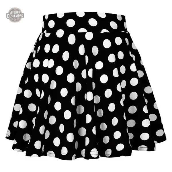 Jupe à pois inspirée des années 50 pour femme