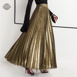 Jupe steampunk dorée au style vintage