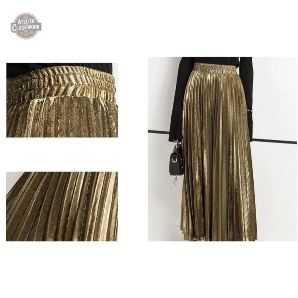 Look chic avec la jupe plissée Golden Lady