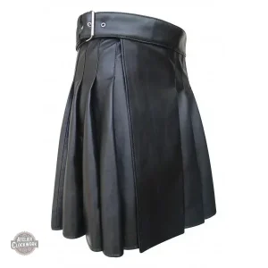 Jupe gothique plissée en faux cuir pour style médiéval
