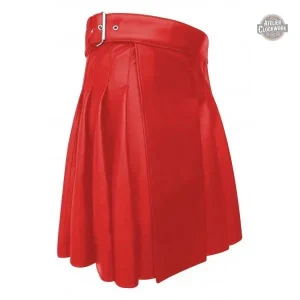 Jupe médiévale plissée en faux cuir pour cosplay