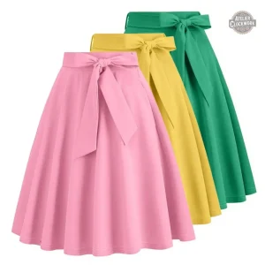 Jupe avec plis élégants, inspiration rockabilly