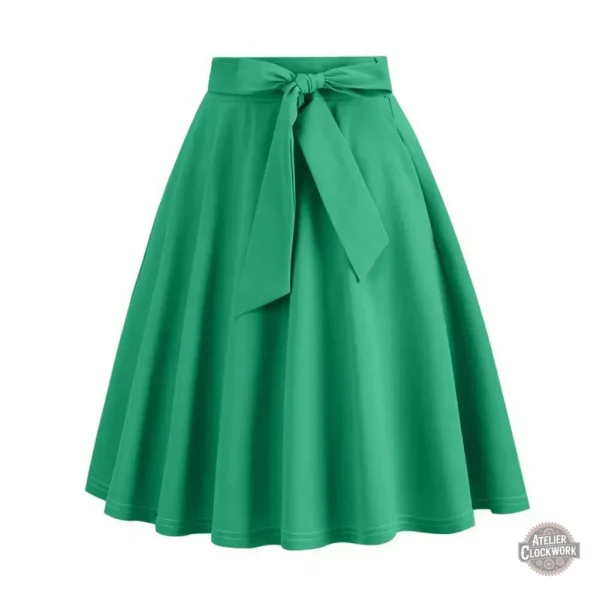 Plis raffinés de la jupe vintage pour femme