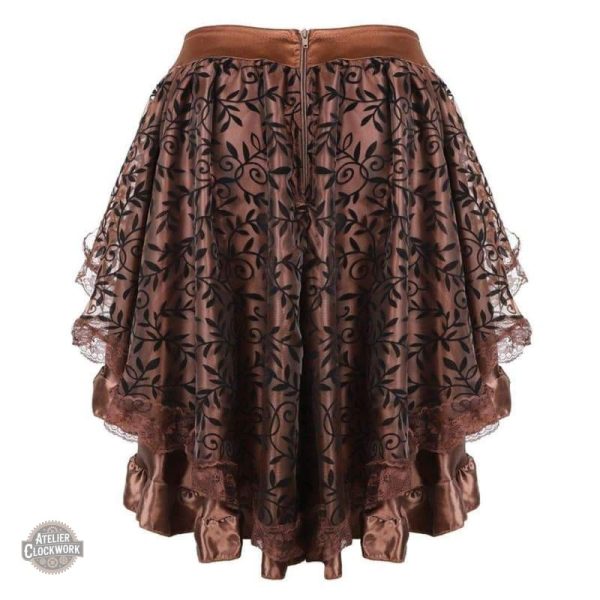 Jupe marron steampunk pour un look audacieux