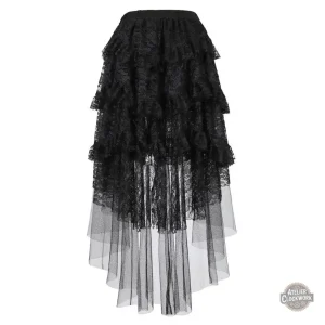 Jupe noire grande taille steampunk femme