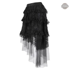 Jupe steampunk grande taille en noir élégant