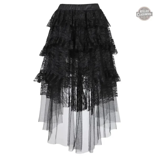 Jupe femme steampunk en noir sophistiqué
