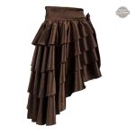 Jupe Steampunk Marron Asymétrique