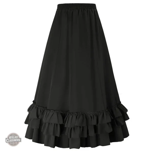 Jupe à drapé gothique unique