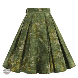 Jupe plissée style victorienne avec ceinture
