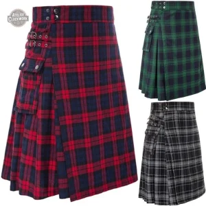 Jupe Tartan Midi Steampunk