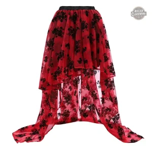 Jupe Steampunk à motifs floraux pour grande taille