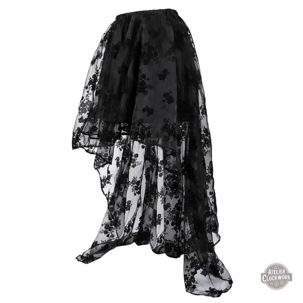 Jupe grande taille avec design floral steampunk