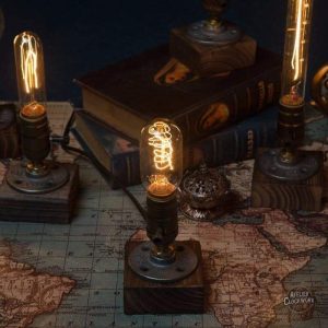 Bureau d'Antan : lampe au style industriel unique