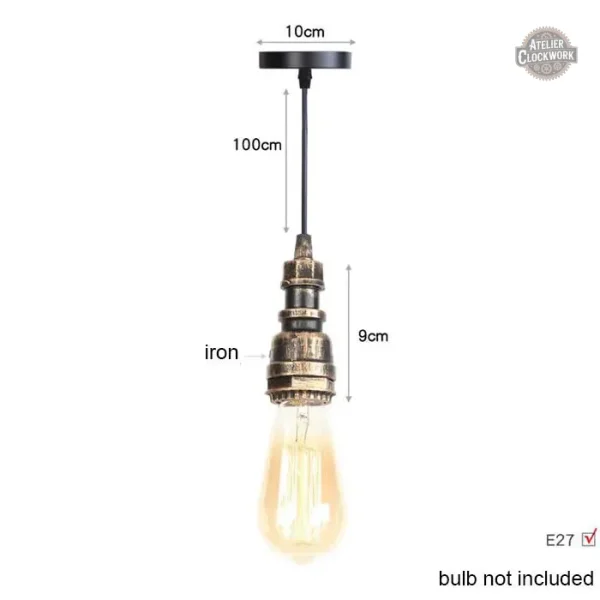 Suspension unique style industriel