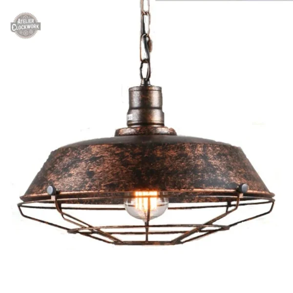 lampe-industrielle-plafonnier-1 Plafonnier Leeds - suspension industrielle steampunk