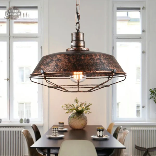 Suspension industrielle Leeds au style steampunk