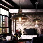 Suspension Leeds au look industriel et rétro