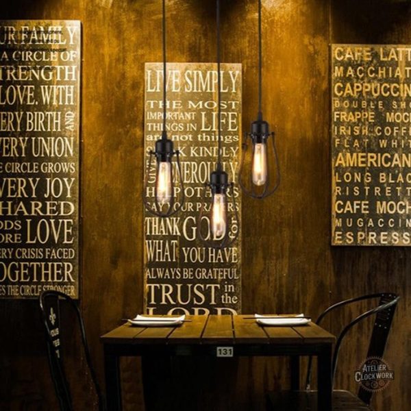 Suspension Edison au design vintage industriel