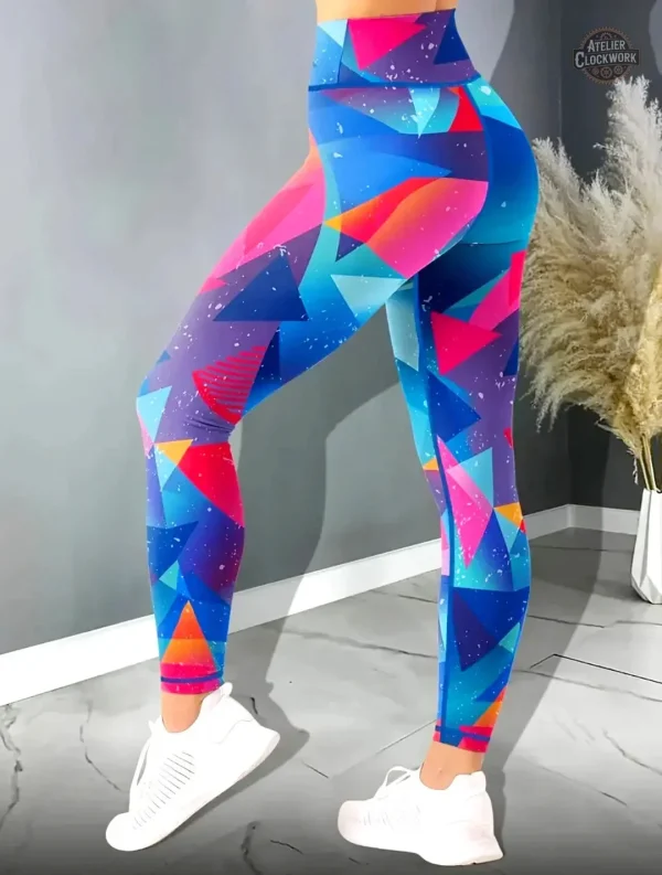Legging steampunk à motifs Arlequin, fusion du passé et futur