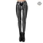 Vêtement Steampunk : Legging Noir et Blanc pour Femme