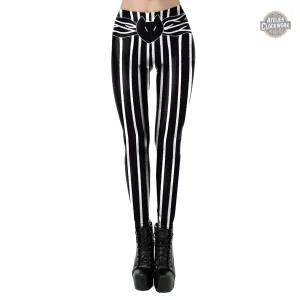 Vêtement Steampunk : Legging Noir et Blanc pour Femme