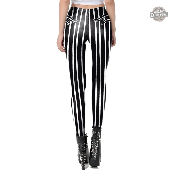 Mode Steampunk : Legging Femme en Couleurs Contrastées
