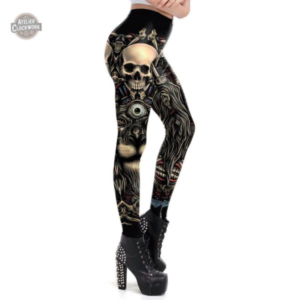 Legging femme au design steampunk unique