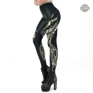 Legging steampunk noir alliant élégance et originalité