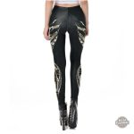 Legging noir femme inspiré par l'esthétique steampunk