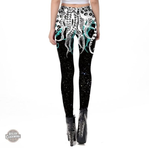 Pantalon steampunk femme avec motifs tentaculaires