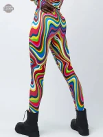 Legging psychédélique steampunk femme, mélange passé futur