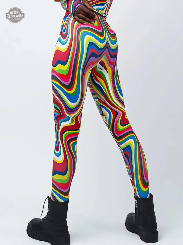 legging-psychedelique-steampunk-store-1 Legging psychédélique steampunk femme, mélange passé futur