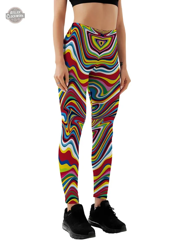Legging psychédélique, mode féminine steampunk audacieuse