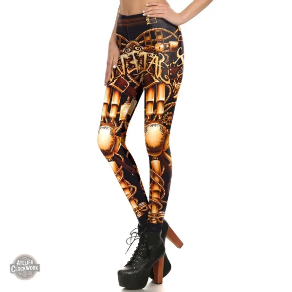 legging-robot-steampunk-1 Legging Steampunk pour femme, alliant passé et futur