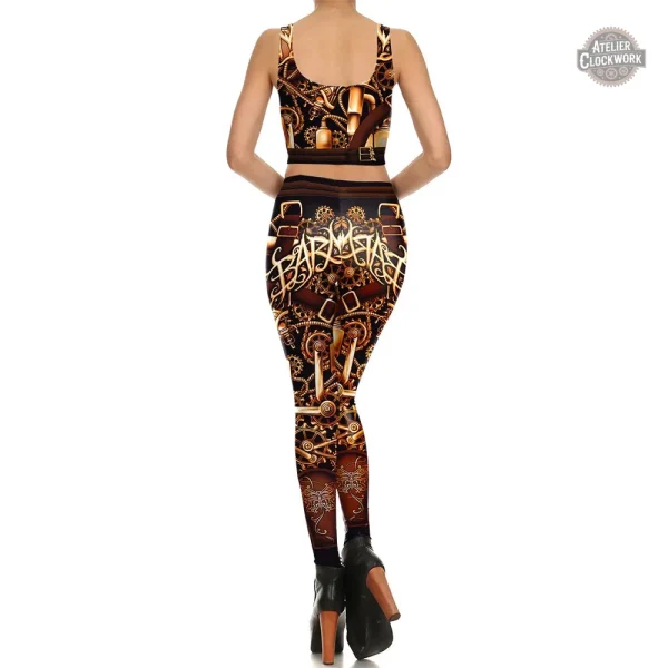 Legging tendance alliant esthétique rétro et futuriste