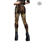 Legging avec impression d'engrenages pour style unique