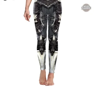 Legging femme style steampunk avec motif squelette