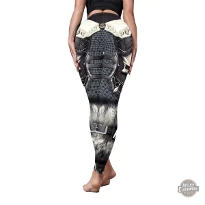 Pantalon steampunk à motif squelettique pour femme