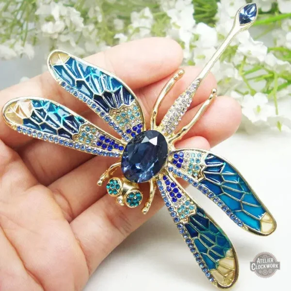 Accessoire steampunk pour femme, style libellule