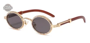 Lunettes rétro avec finition dorée élégante